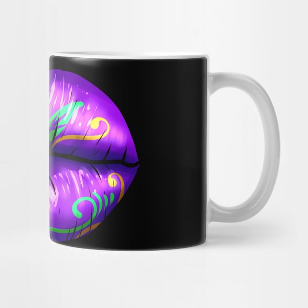 Purple Lips For Mardi Gras by SinBle